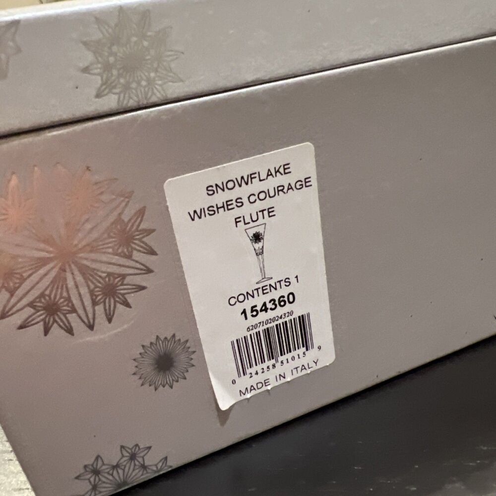 Waterford Snowflake Wishes Courage 2nd Edition Champagne Flute / See Details - Picture 7 of 11